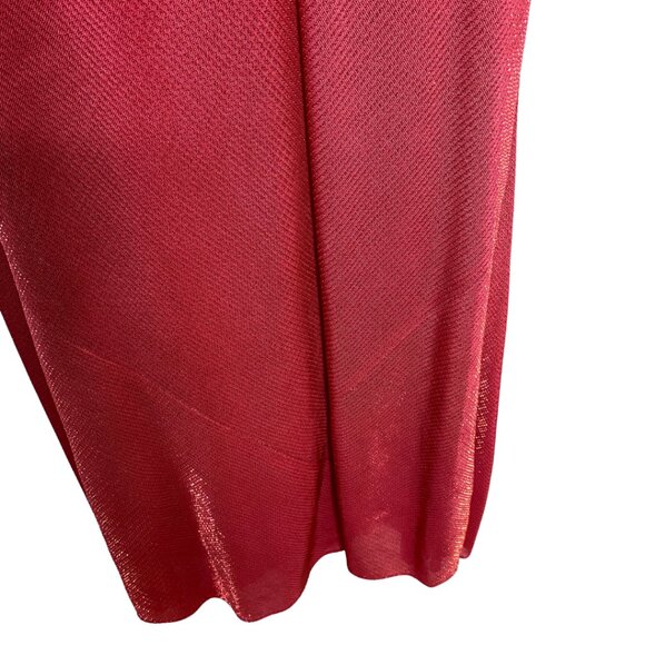 De Laru Collection Red Shimmer Sparkle Ruffle Gown - Picture 5 of 7